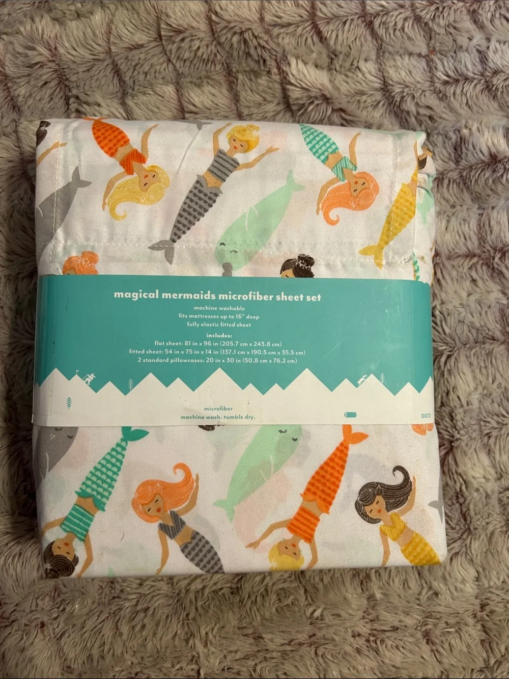 Pillowfort Magical Mermaid Full sheet set New